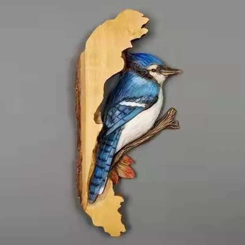 décoration murale oiseaux bois
